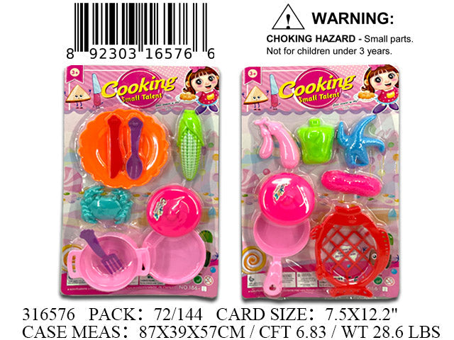 12.2X7.5"KITCHEN COOKING PLAY SET