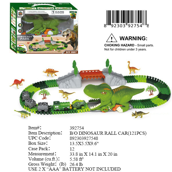 13.5X5.5X9.6"B/O DINOSAUR TRACK SET