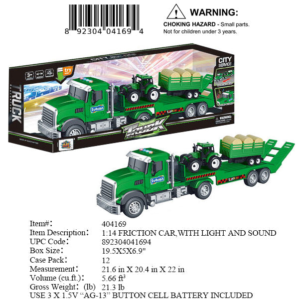 19.5X5X6.9"F/P FARM TRALER LOAD W/TRACTOR +TOW CAR