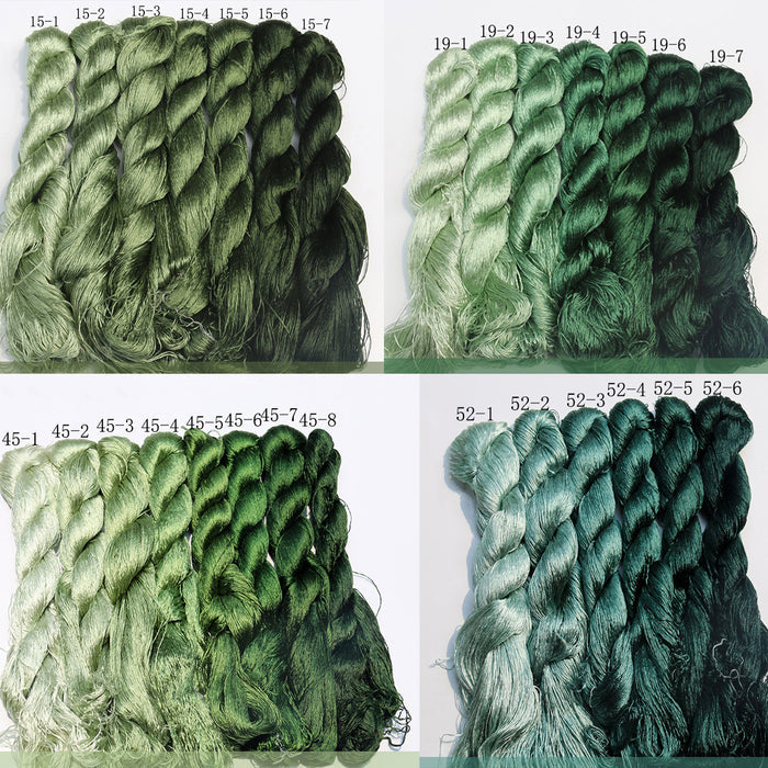 20m Suzhou Embroidery Mulberry Silk Thread(Cyan01 28*20m)