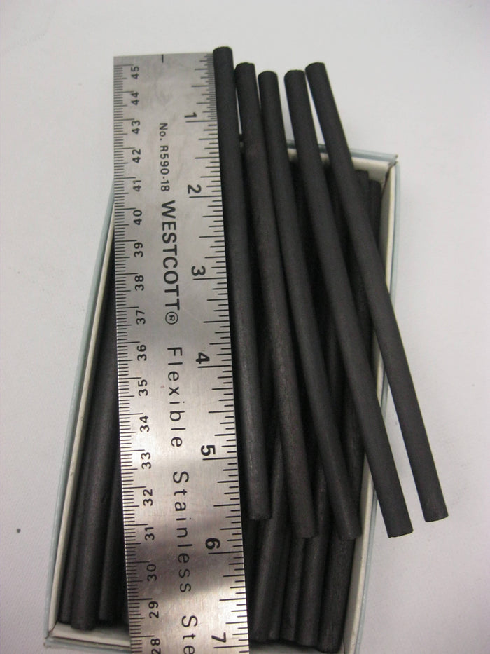 25 pcs Artist quality willow charcoal sticks round 5mm (Made in France)