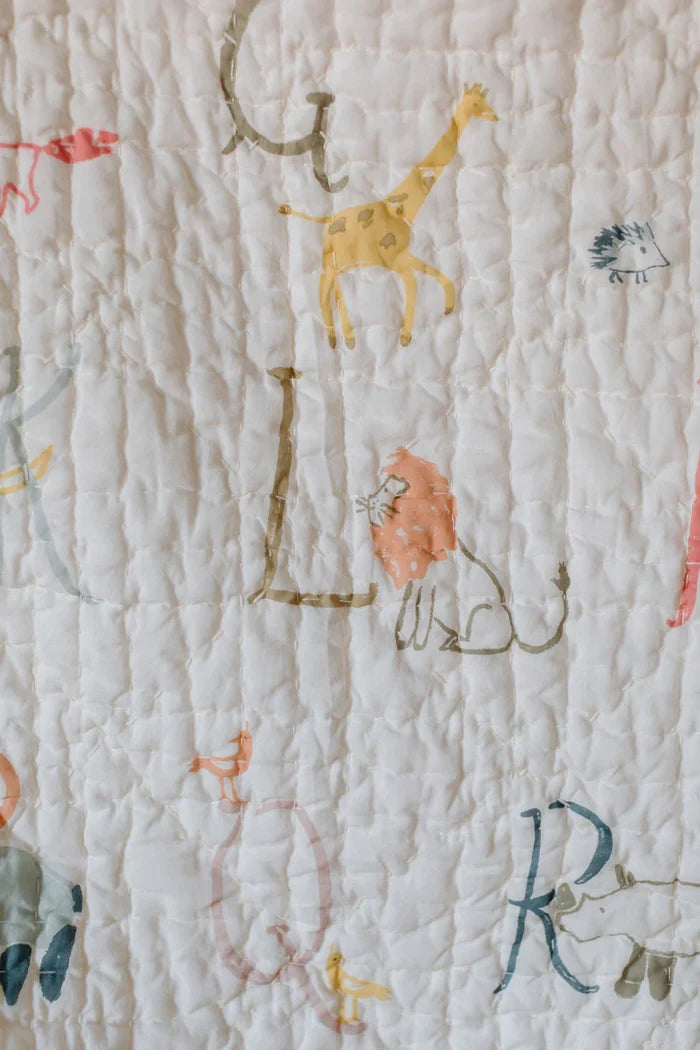 A to Zoo Quilted Blanket