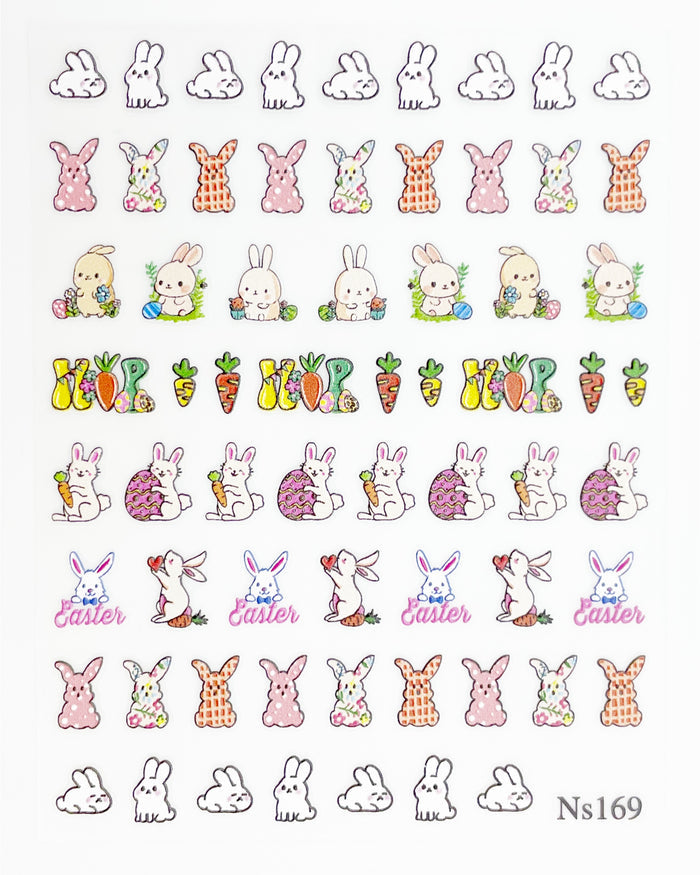 Adorable Bunnies Self Adhesive Decals | Lula Beauty