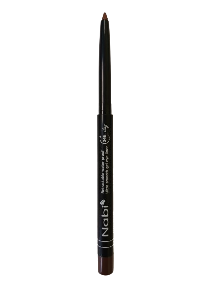 AGE02 BROWN Up to 24H Waterproof Retractable Gel Eye Liner Pencil with Sharpener Matte Finish