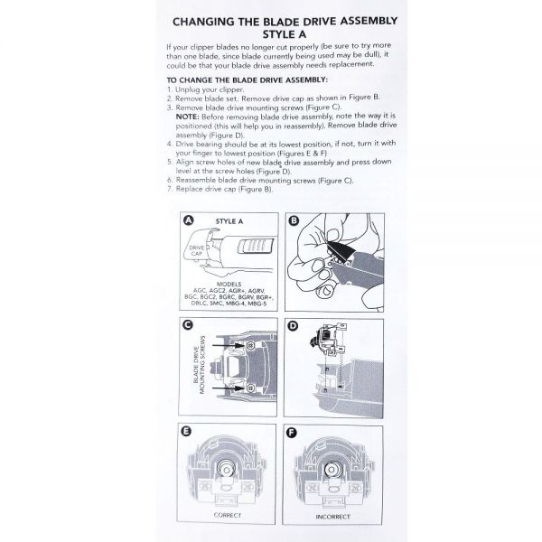 Andis Part Replacement Blade Drive Assembly Fits AG, BG, DBLC, MBG, SMC Series #20659 - Palms Fashion Inc.