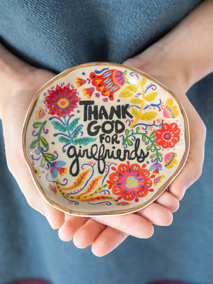 Artsy Trinket Dish - Thank God For Girlfriends-view 3