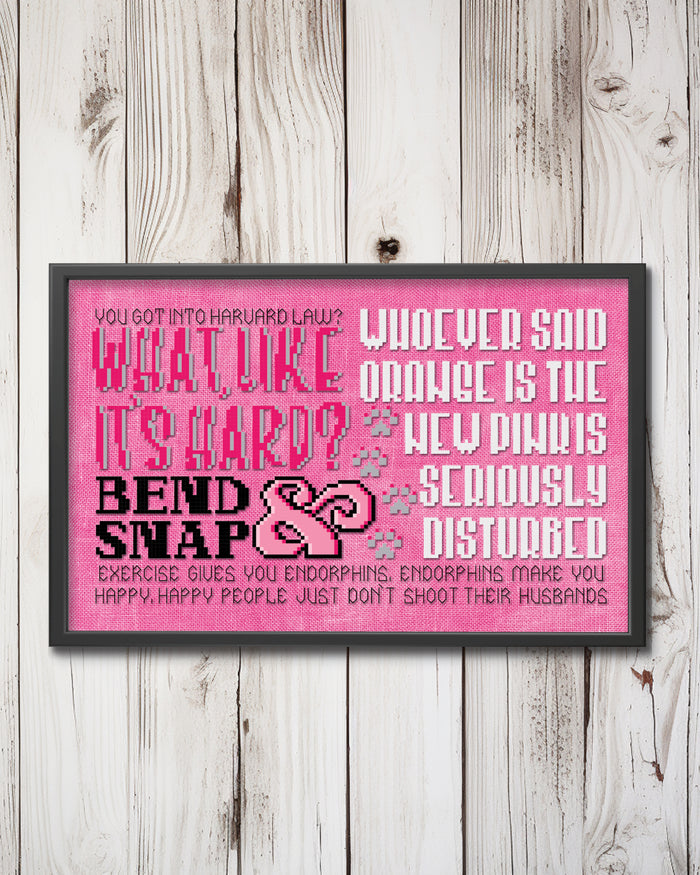 Bend and Snap Cross Stitch Pattern