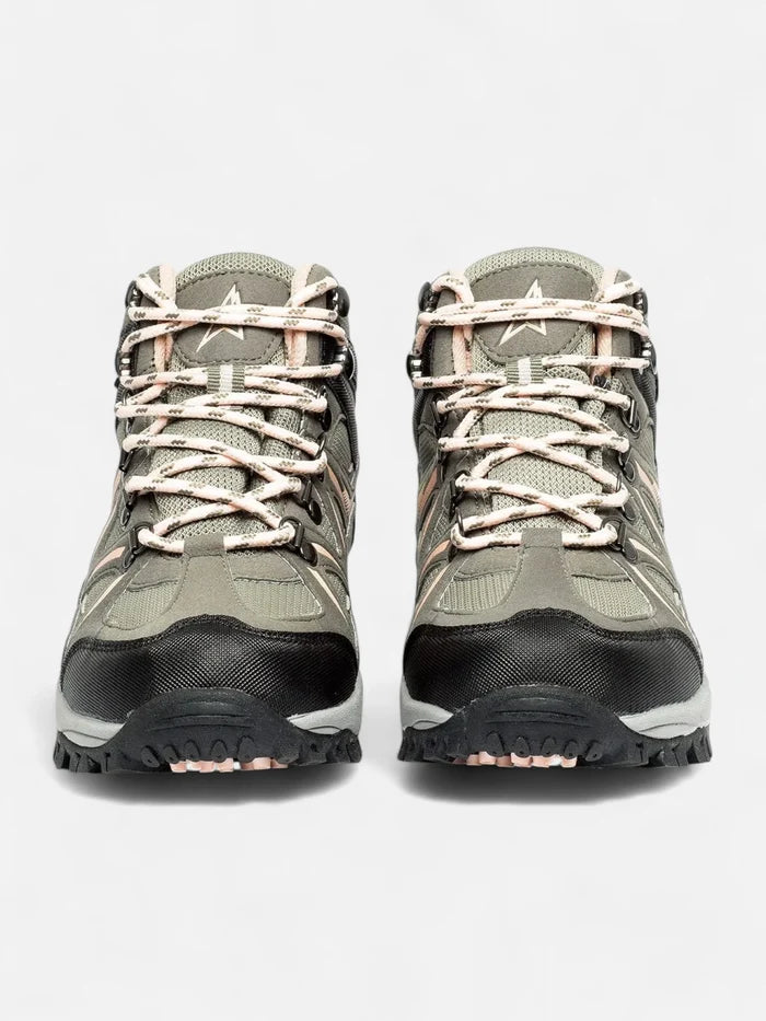 Botas Alaska Jade Waterproof Trekking Mujer Oliva Rosa