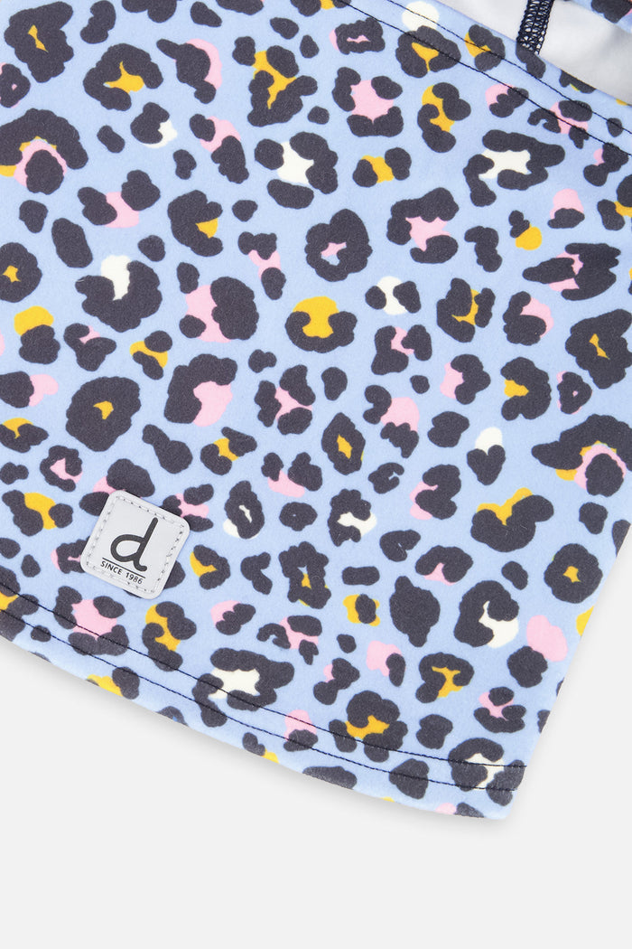 Brushed Jersey Balaclava Blue Leopard Print-3
