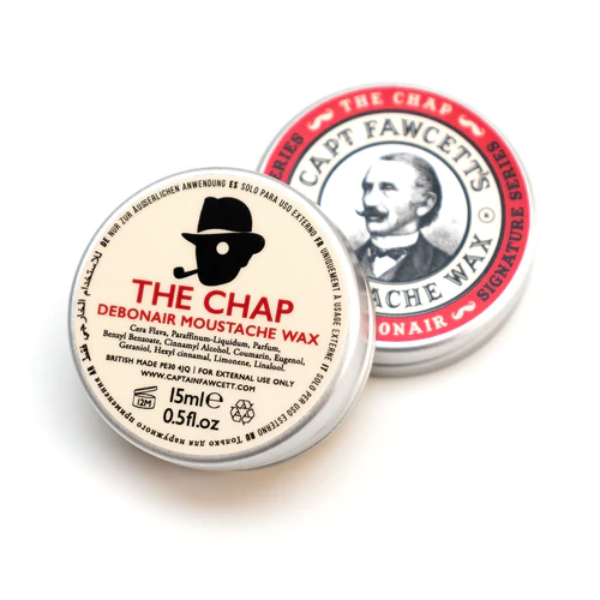 Captain Fawcett Moustache Wax 15ml - The Chap 'Debonair'