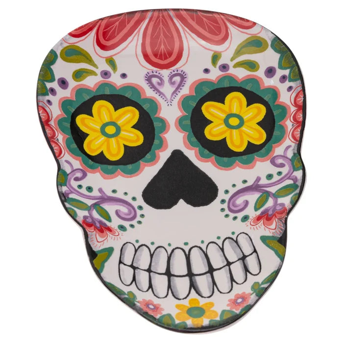 Dia De Los Muertos Ceramic Skull Plate