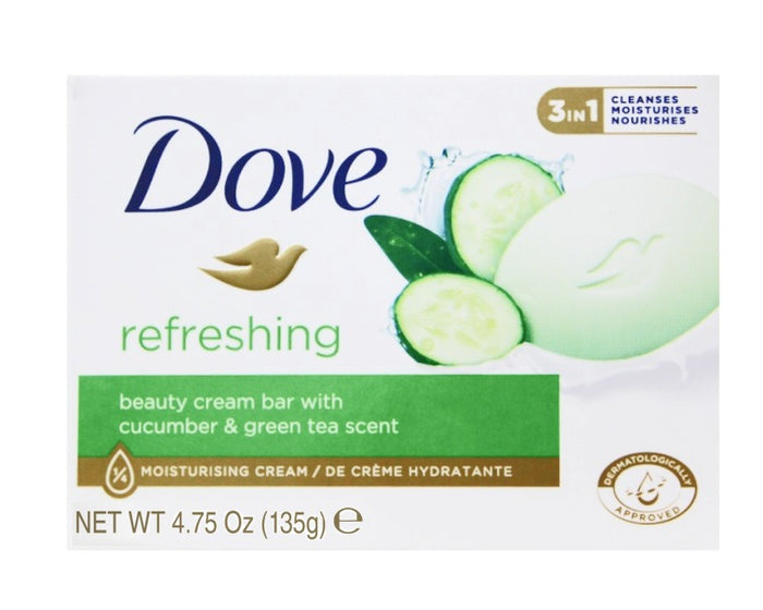 Dove Refreshing Beauty Cream Bar Cucumber And Green Tea (Imported )(UI) 135g
