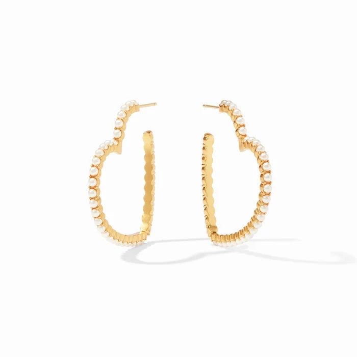 Esme Heart Pearl Hoop (Pearl)