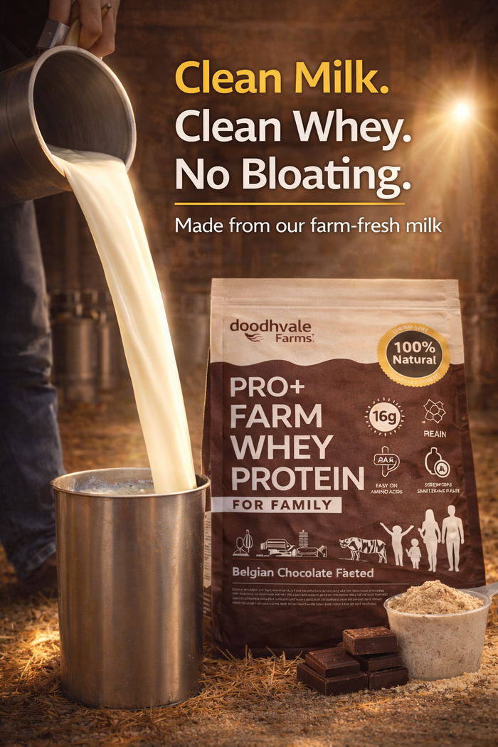 Flash Sale - PRO+ Farm Protein For Family - Belgian Chocolate - 16g/scoop