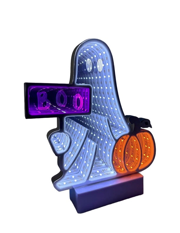 Ghost Halloween Mini Infinity Mirror
