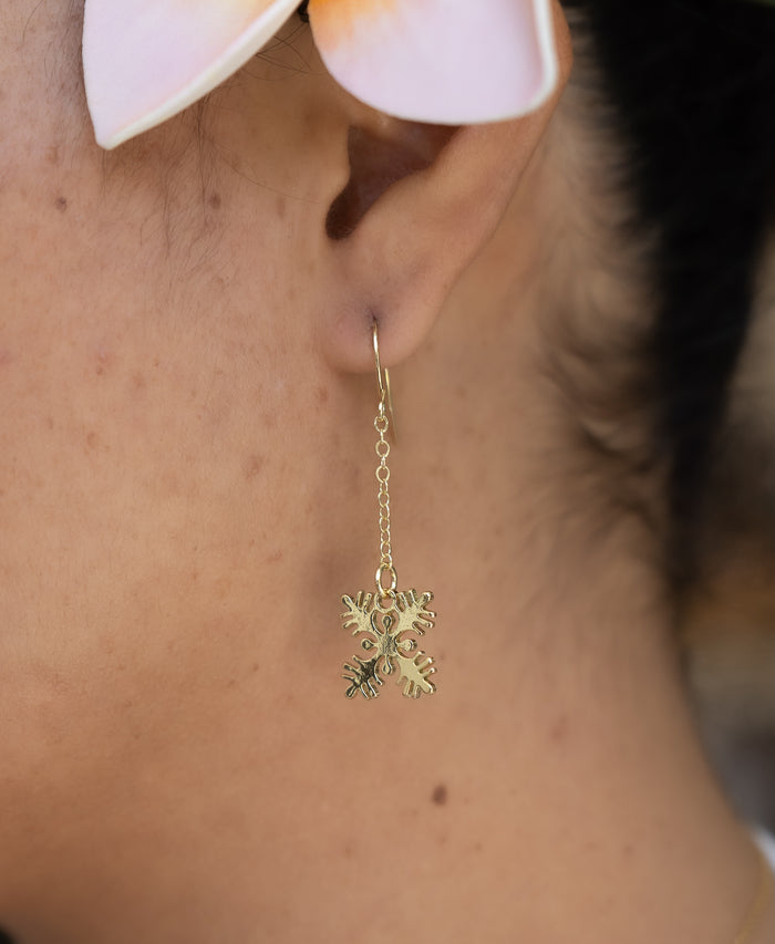 Gold Quilt Earrings