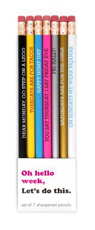 Hello Week Pencil Set