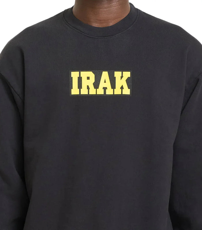IRAK Face Crewneck Sweatshirt Off Black
