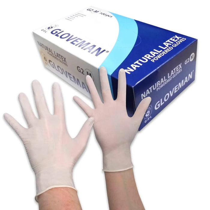 Latex Disposable Powdered Gloves Box 100 - Small