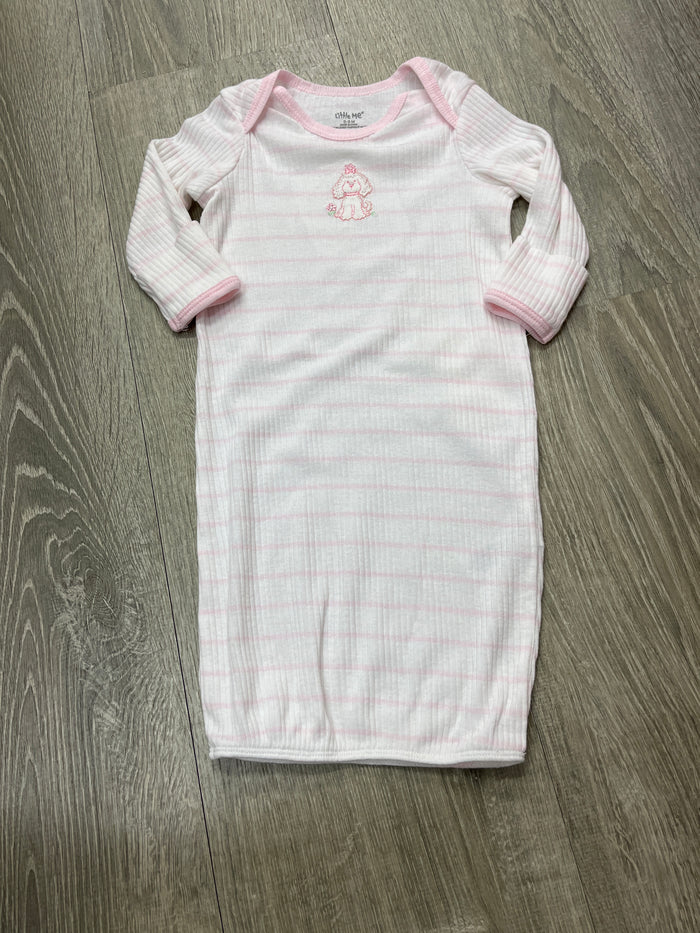 Little Me Pretty Puppies Lap Shoulder Knit Gown-Pink