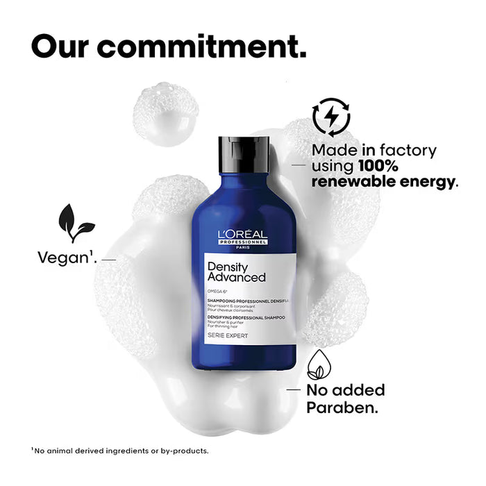 L’Oréal Professionnel Density Advanced Shampoo for Thinning Hair (300 ml) Visibly Increases Volume