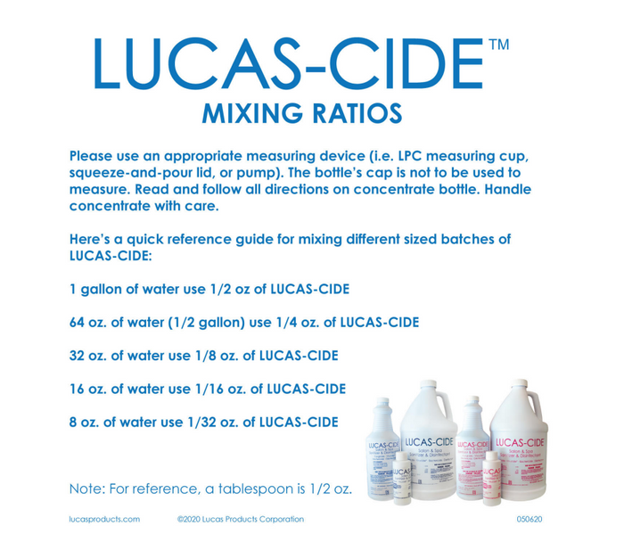 LUCAS-CIDE BARBERSHOP, SALON, AND SPA DISINFECTANT – 32 OZ (Store Pick Up only) - Palms Fashion Inc.