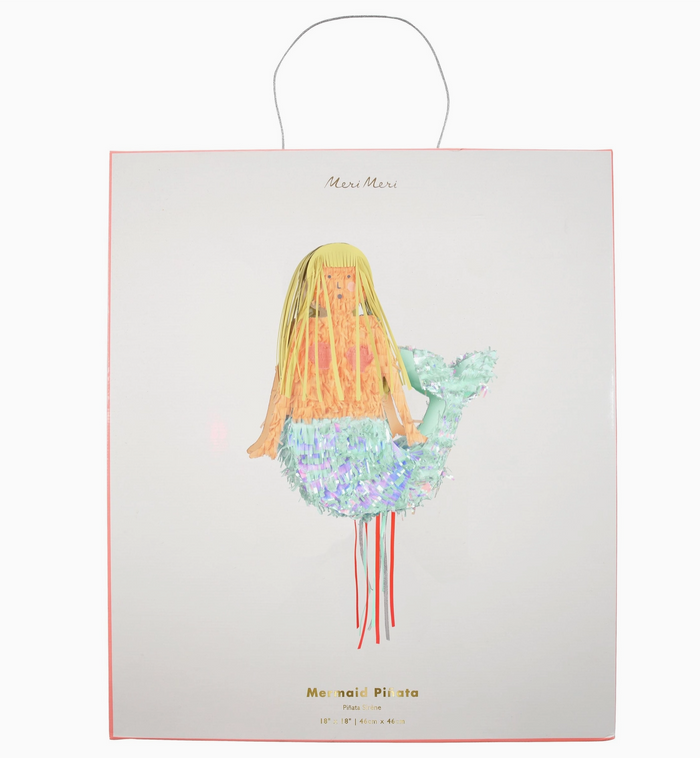 Gift bag with mermaid illustration and 'Mermaid Picco' branding on a white background