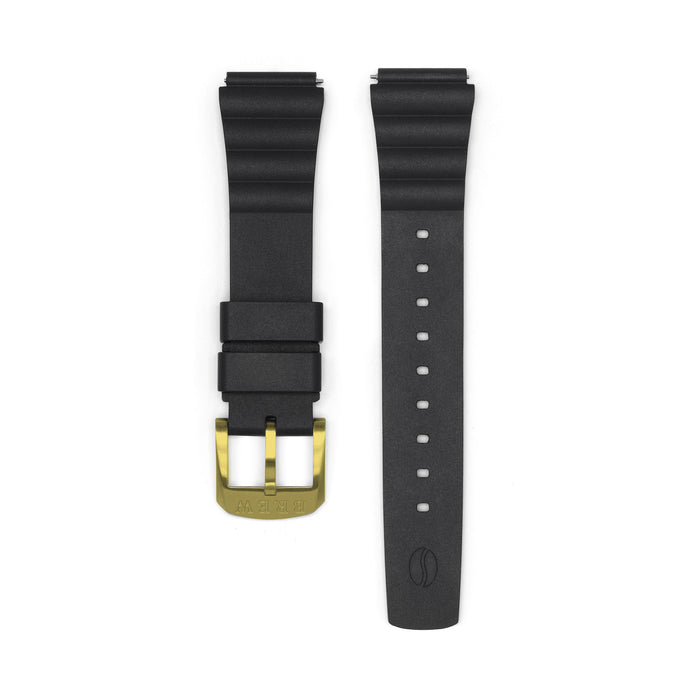 Metric Lite - Rubber Strap in Black 18.00mm