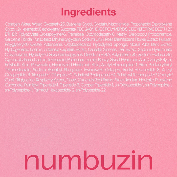 Numbuzin No.2 Rose PDRN Collagen 2X Plumping Serum + Collagen Shot 30ml - DOKAN
