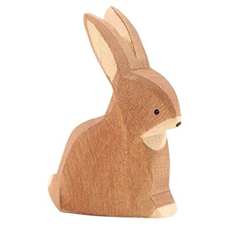 Ostheimer Wooden Rabbit, Sitting - wood, natural Wooden Figures for open-ended play - Title: Default Title