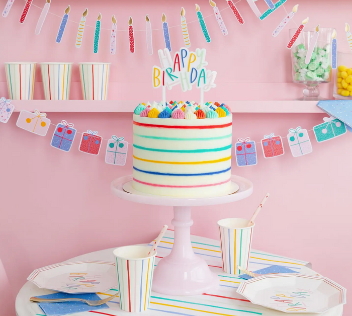 Oui Party Birthday Acrylic Cake Topper