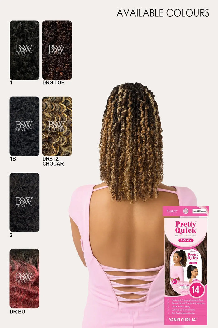 OUTRE PRETTY QUICK PONYTAIL YANKI CURL 14" - BSW BEAUTY CANADA