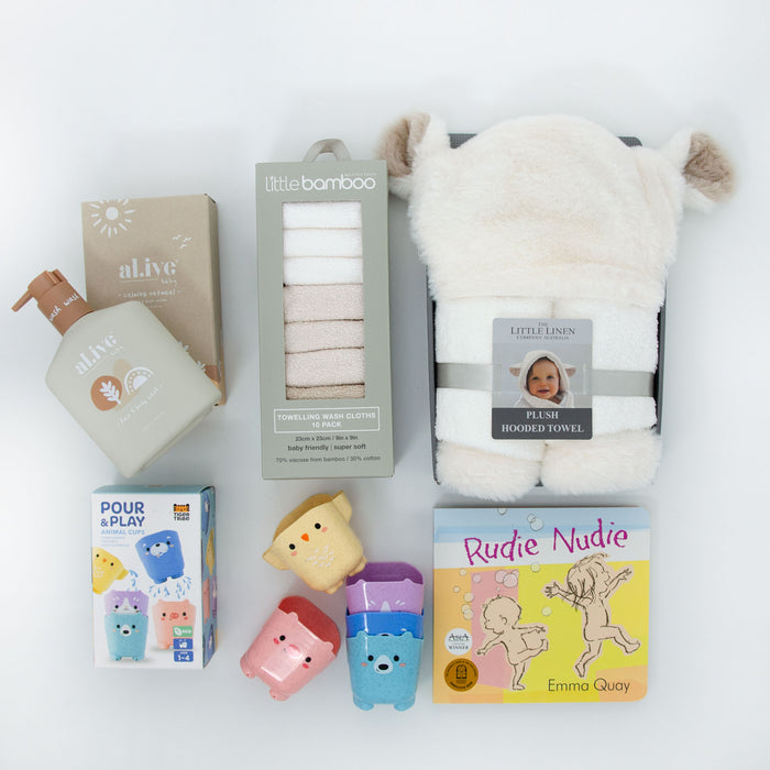 Rub-a-dub-dub Baby Hamper - Lamby