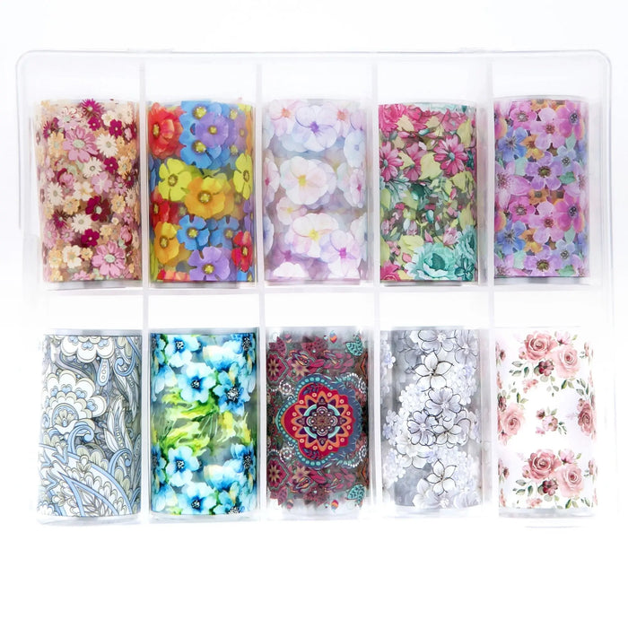 Set of Floral Designs Eight TFS-47 Naio Nails