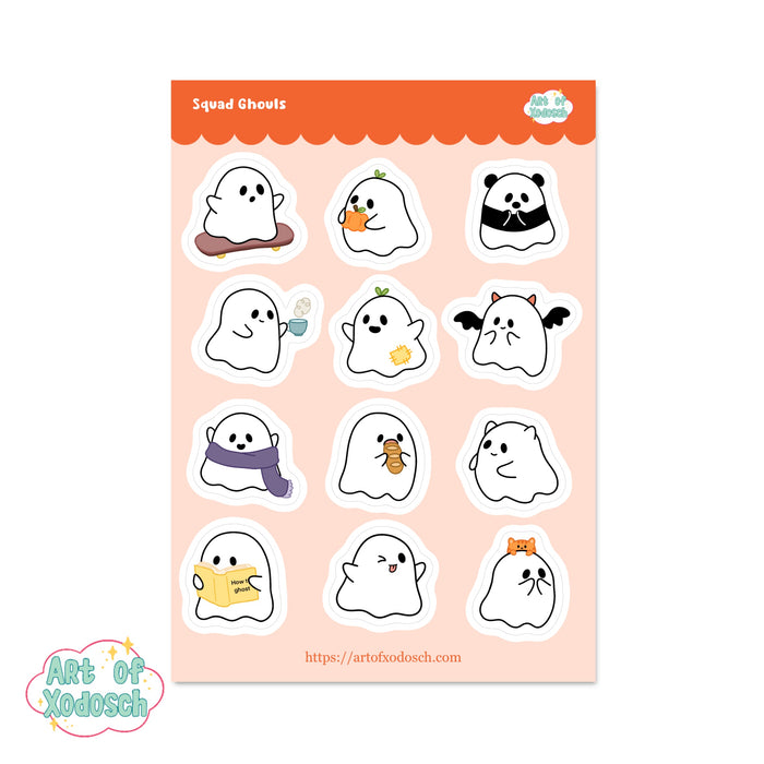 squad ghouls sticker sheet