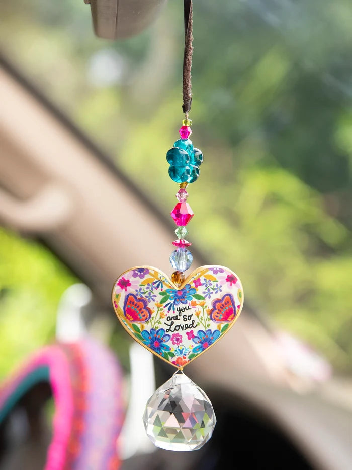 Sun Catcher Car Charm - You Are So Loved Heart-view 3