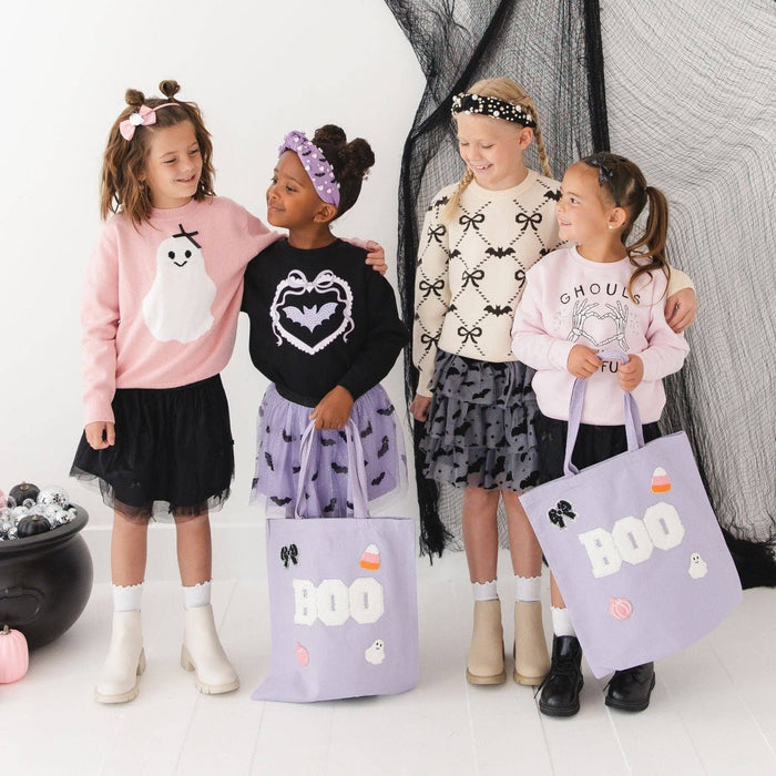Sweet Ghost Halloween Grosgrain Bow Headband - Kids Hair
