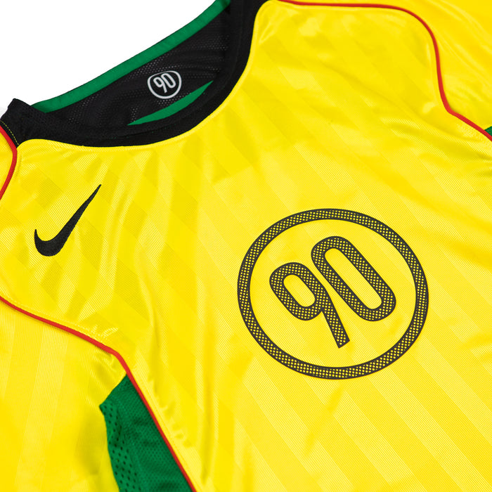 Nike Total 90 Dri-FIT Soccer Jersey (Tour Yellow/Black/Sport Red/Black)