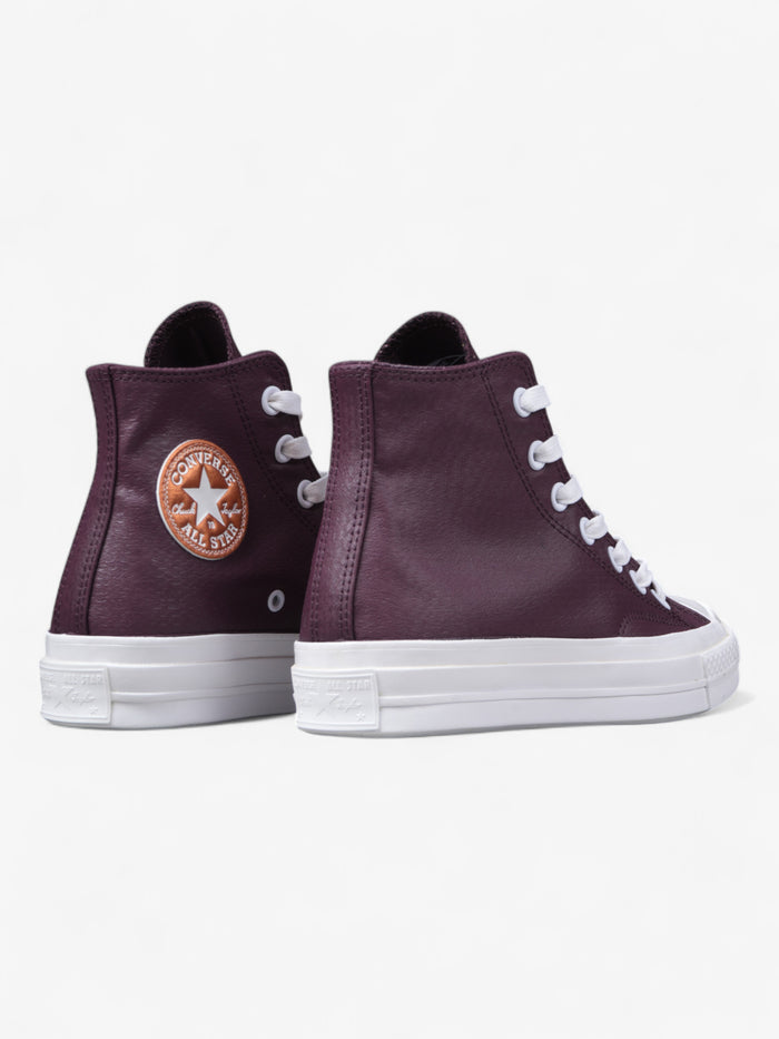 Zapatillas Converse Chuck 70 Platform Cuero Bordo Blanco