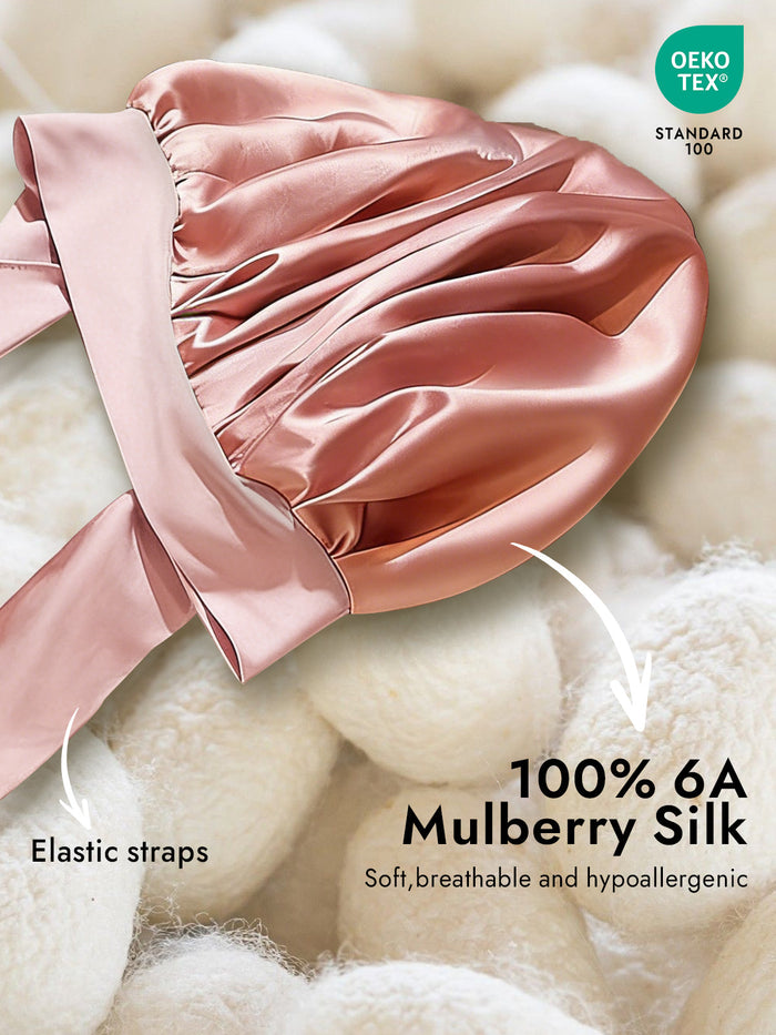 [Pink] SilkSilky  Sleep Cap 002