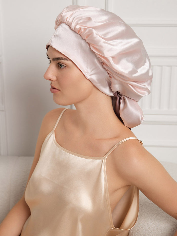 [Pale Mauve] SilkSilky  Sleep Cap 008