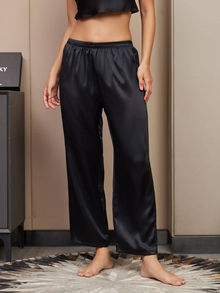[Black] SilkSilky  Women's Sleep Pants 001