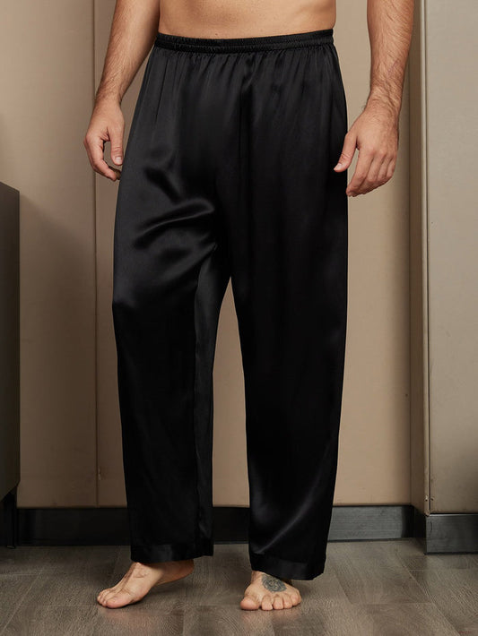 [Black] SilkSilky  Men's Sleep Shorts 001