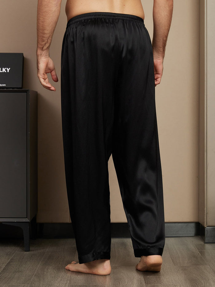 [Black] SilkSilky  Men's Sleep Shorts 002