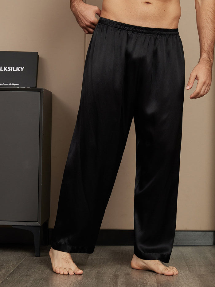 [Black] SilkSilky  Men's Sleep Shorts 004