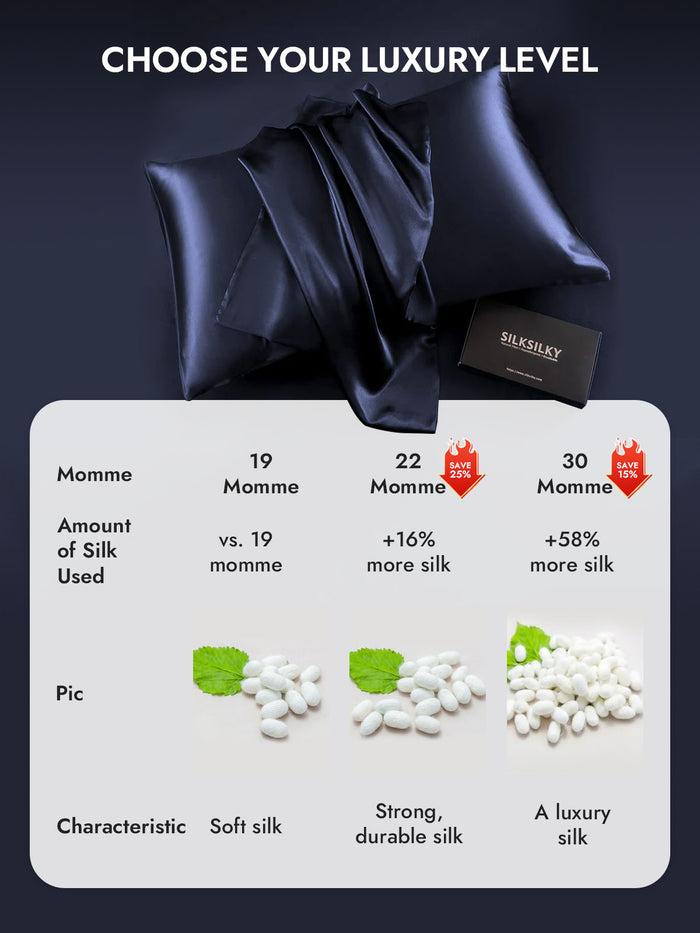 [Dark Blue] SilkSilky Pillowcase 007
