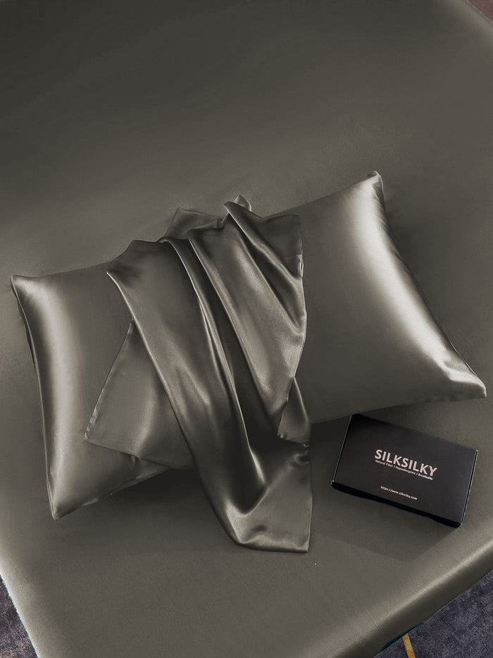 [Dark Gray] SilkSilky Pillowcase 004