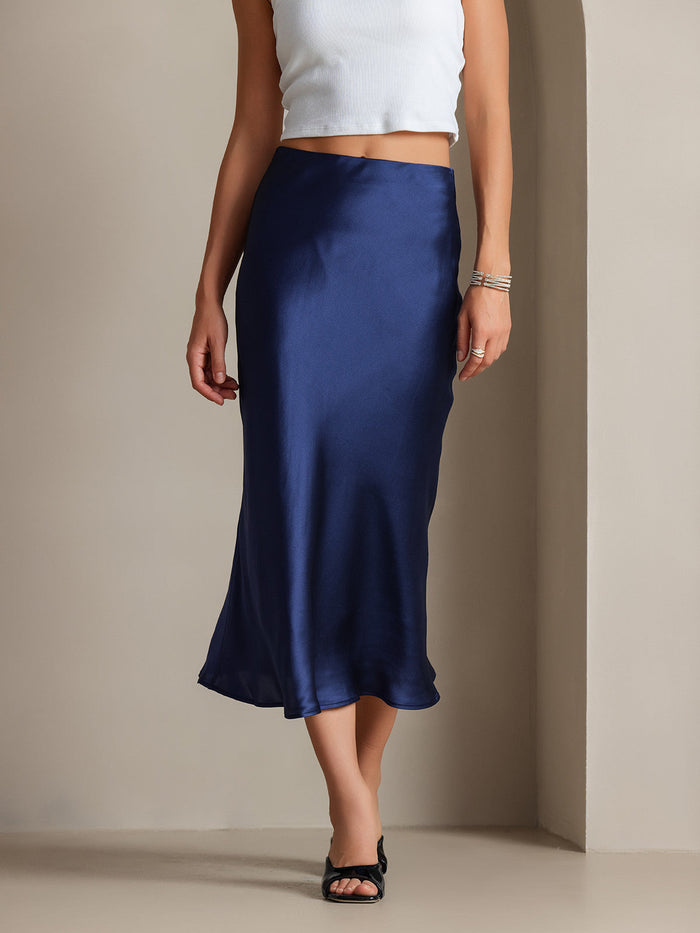 [Dark Blue] SilkSilky  Skirt 003