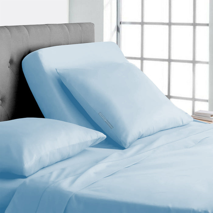 Light Blue Split Head Sheets Set