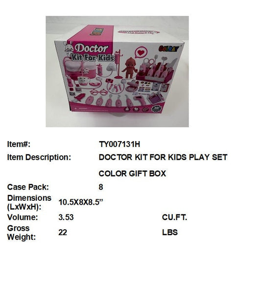 10.5X8.X8.5"DOCTOR KIT FOR KIDS PLAY SET